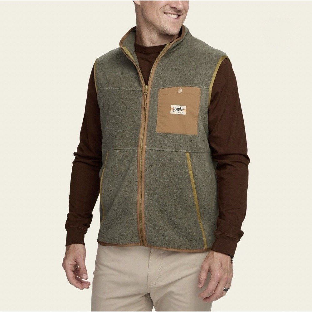 Howler Brothers Bros Free Range Fleece Vest Oregano Color Mens Large